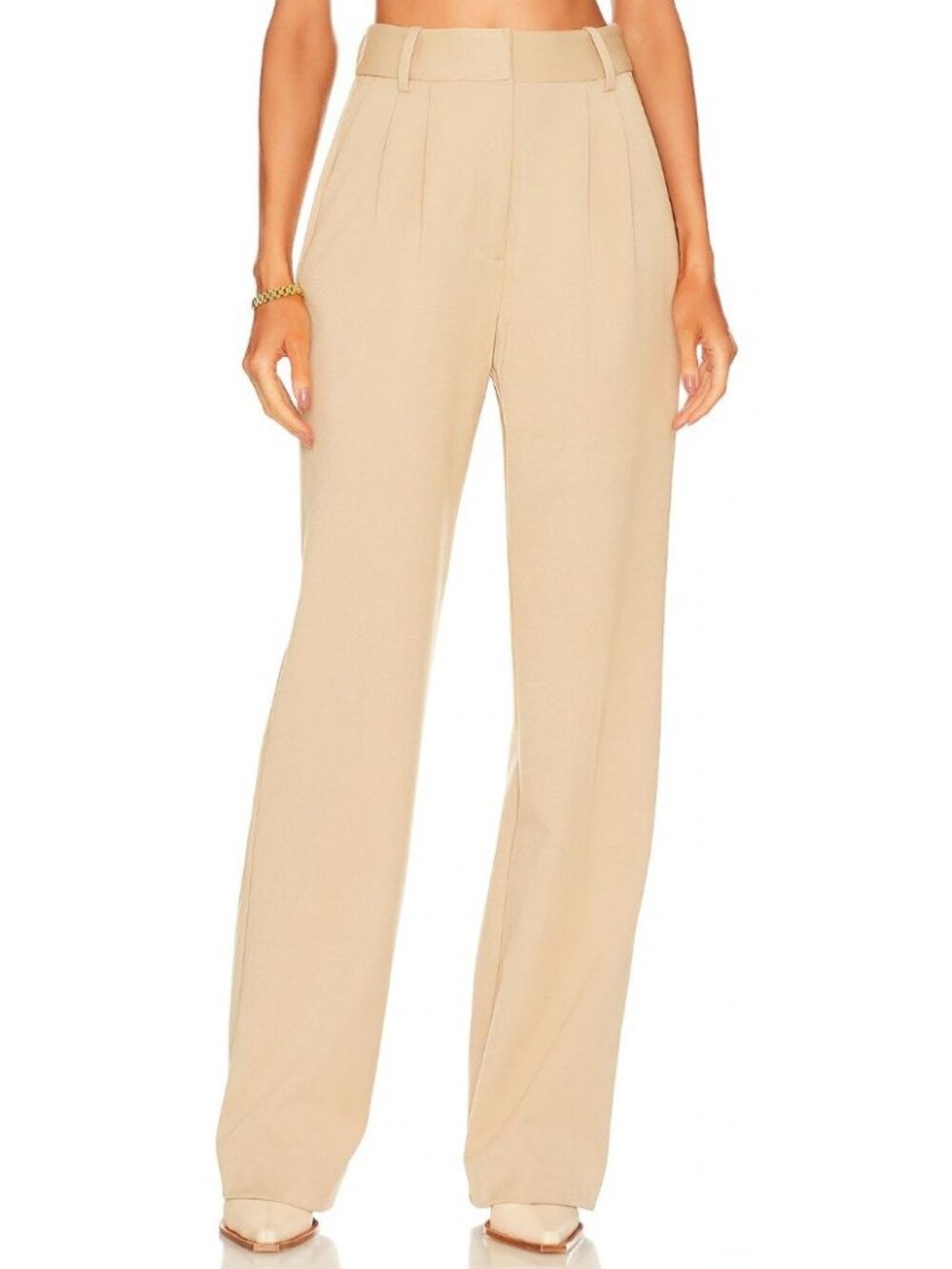 NWT Favorite Daughter The Favorite Pant Trouser Beige-sz 4